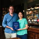 Lucky Lychee in Winchester, a standout Malaysian restaurant, has been named the best local restaurant in the UK by the Good Food Guide. 

Pictured: Husband-and-wife duo, James Harris and Nicole Yeoh.